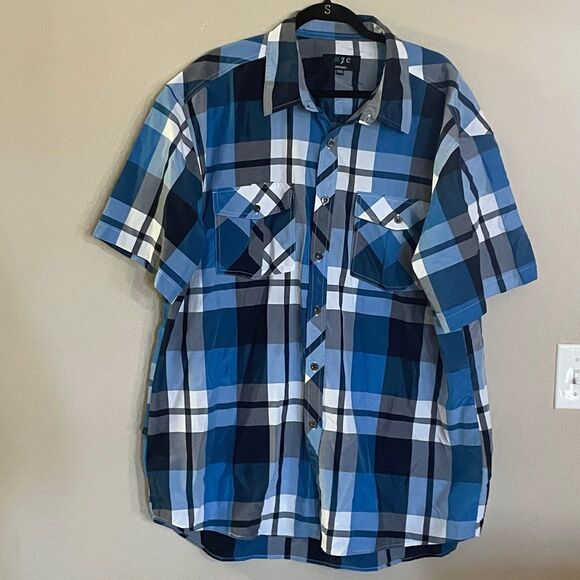 Other - Men’s 4XL MJC apparel blue plaid Shirt
